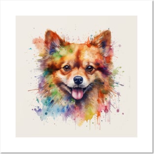 Pomeranian Bright Watercolor Posters and Art